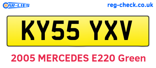 KY55YXV are the vehicle registration plates.