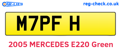 M7PFH are the vehicle registration plates.