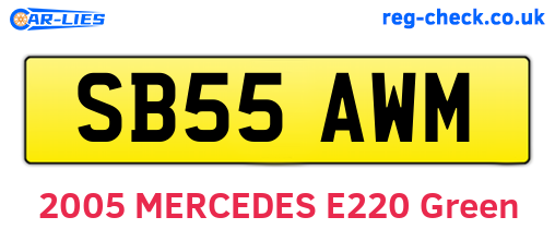 SB55AWM are the vehicle registration plates.
