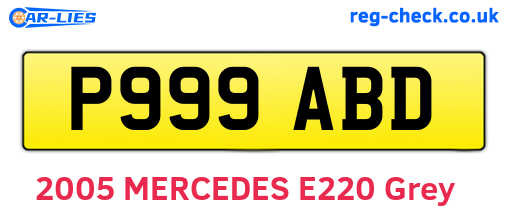 P999ABD are the vehicle registration plates.
