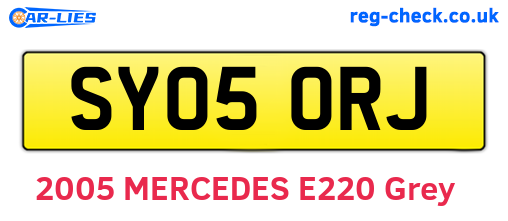SY05ORJ are the vehicle registration plates.