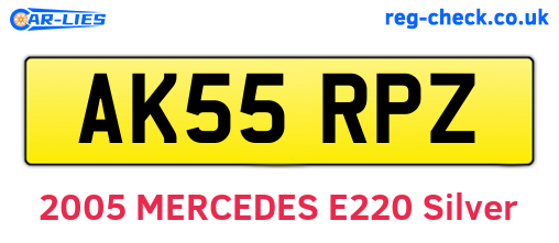AK55RPZ are the vehicle registration plates.