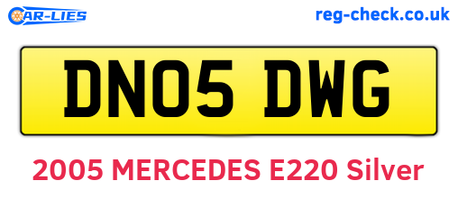 DN05DWG are the vehicle registration plates.