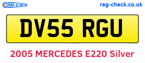 DV55RGU are the vehicle registration plates.