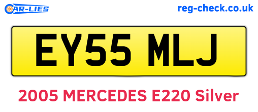 EY55MLJ are the vehicle registration plates.