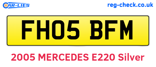 FH05BFM are the vehicle registration plates.