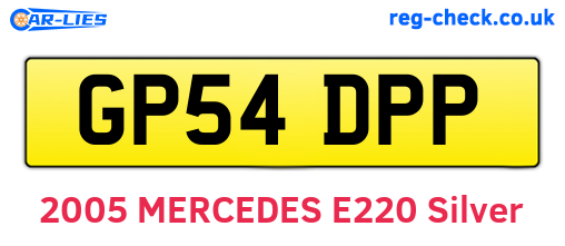 GP54DPP are the vehicle registration plates.