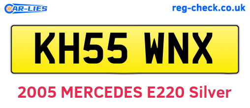 KH55WNX are the vehicle registration plates.