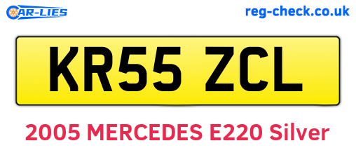 KR55ZCL are the vehicle registration plates.