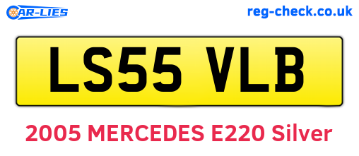 LS55VLB are the vehicle registration plates.