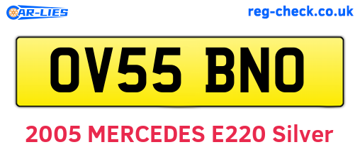 OV55BNO are the vehicle registration plates.
