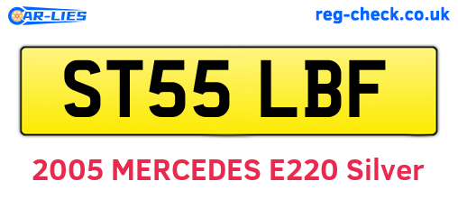 ST55LBF are the vehicle registration plates.