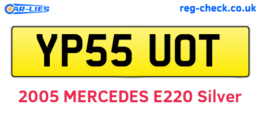 YP55UOT are the vehicle registration plates.