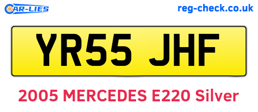 YR55JHF are the vehicle registration plates.