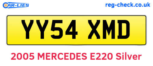 YY54XMD are the vehicle registration plates.