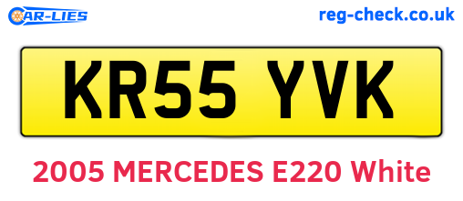 KR55YVK are the vehicle registration plates.