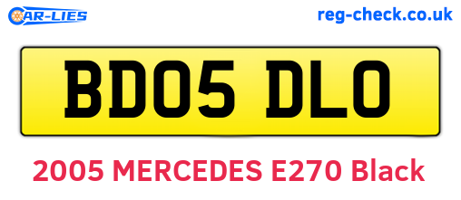 BD05DLO are the vehicle registration plates.