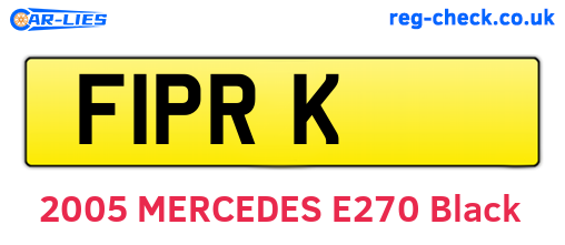 F1PRK are the vehicle registration plates.