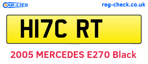 H17CRT are the vehicle registration plates.