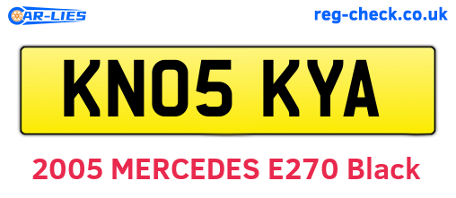 KN05KYA are the vehicle registration plates.