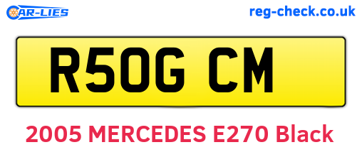 R50GCM are the vehicle registration plates.