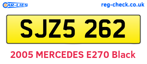SJZ5262 are the vehicle registration plates.