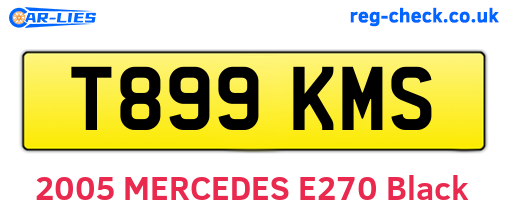 T899KMS are the vehicle registration plates.
