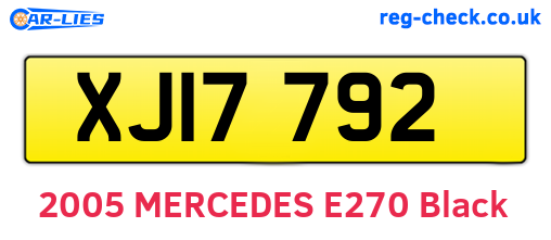 XJI7792 are the vehicle registration plates.