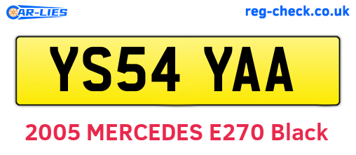 YS54YAA are the vehicle registration plates.