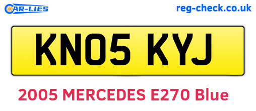 KN05KYJ are the vehicle registration plates.