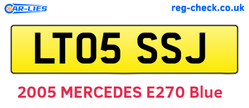 LT05SSJ are the vehicle registration plates.