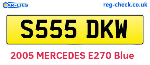 S555DKW are the vehicle registration plates.