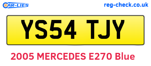 YS54TJY are the vehicle registration plates.