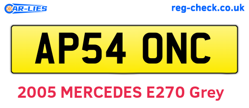AP54ONC are the vehicle registration plates.