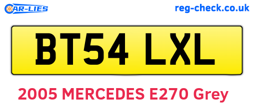 BT54LXL are the vehicle registration plates.