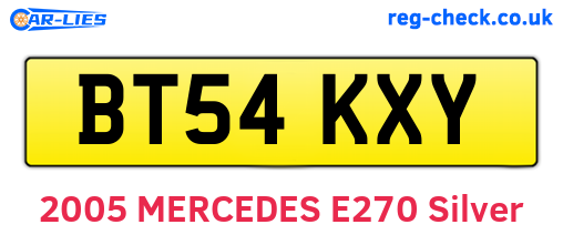 BT54KXY are the vehicle registration plates.