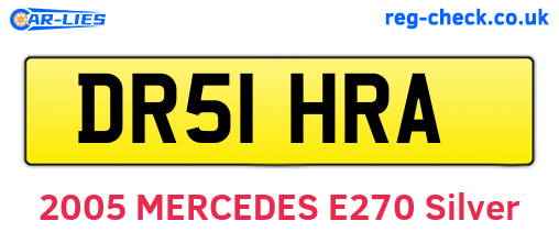 DR51HRA are the vehicle registration plates.