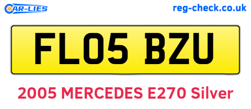 FL05BZU are the vehicle registration plates.