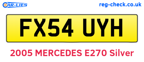 FX54UYH are the vehicle registration plates.