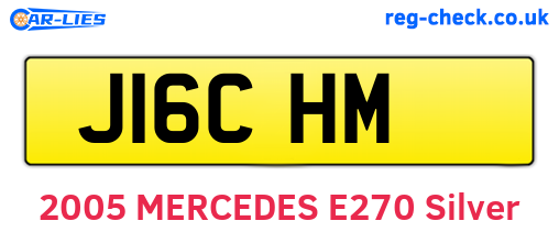 J16CHM are the vehicle registration plates.