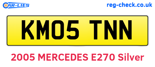 KM05TNN are the vehicle registration plates.