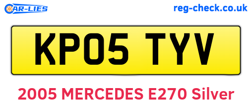 KP05TYV are the vehicle registration plates.