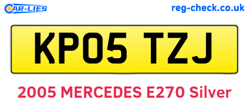 KP05TZJ are the vehicle registration plates.