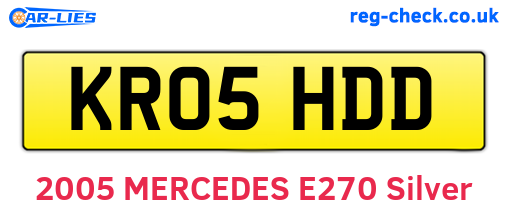 KR05HDD are the vehicle registration plates.