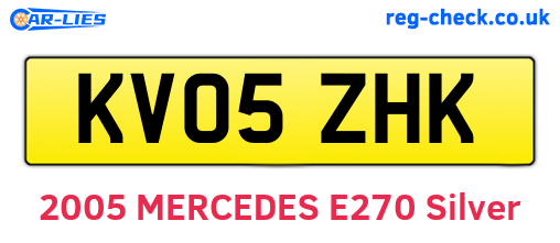 KV05ZHK are the vehicle registration plates.