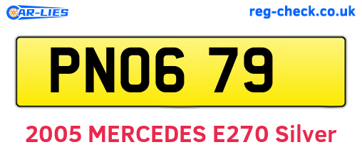 PNO679 are the vehicle registration plates.