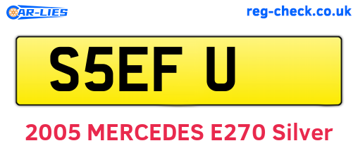 S5EFU are the vehicle registration plates.