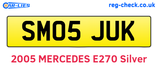 SM05JUK are the vehicle registration plates.