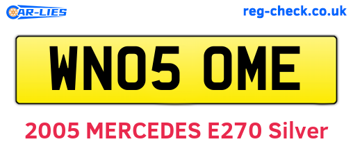 WN05OME are the vehicle registration plates.