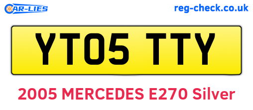 YT05TTY are the vehicle registration plates.